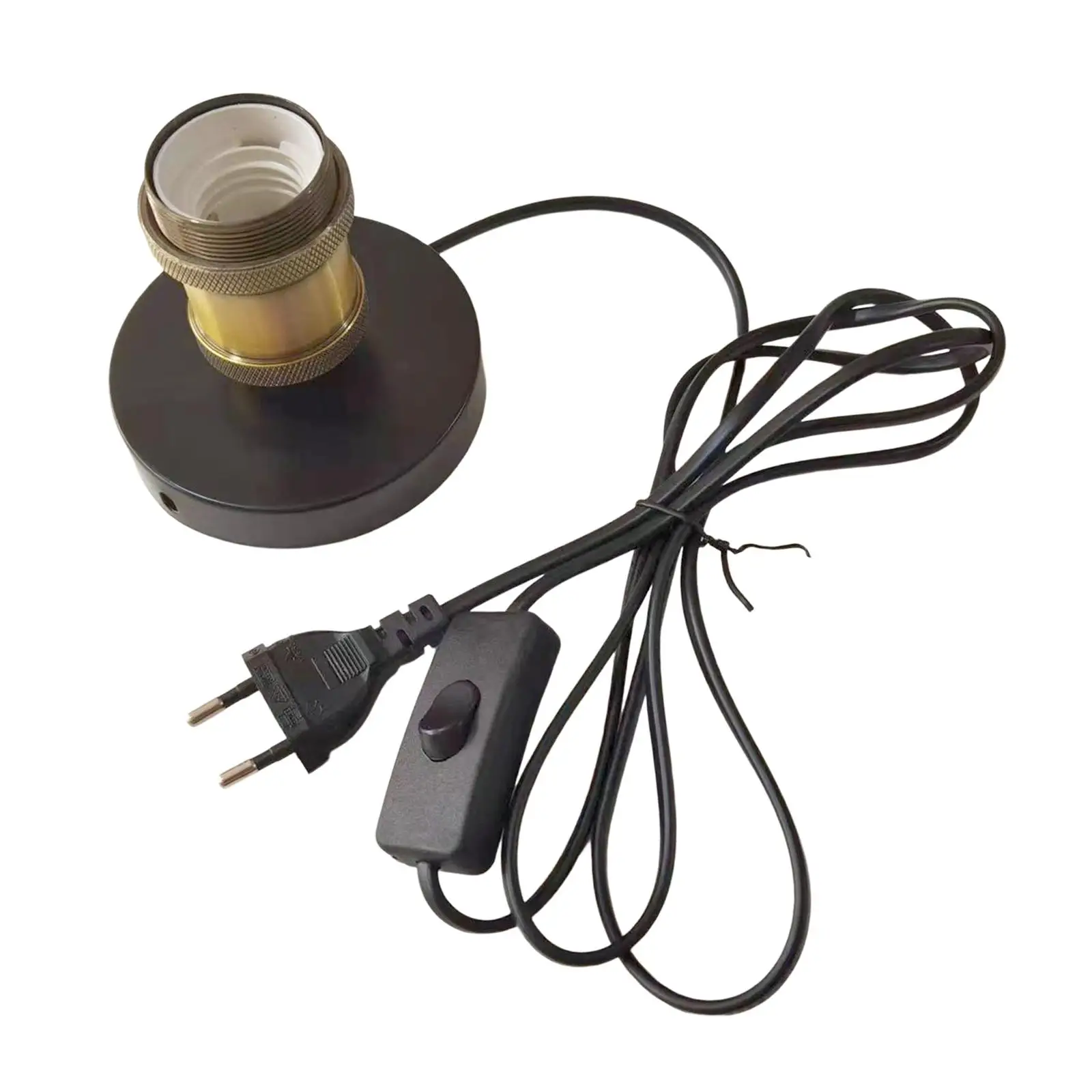Metal Lamp Base Light Socket E27 Screw Light Bulb Holder Base Light Bulb Base for Home Dorm Ambient Light Decorative Bulbs
