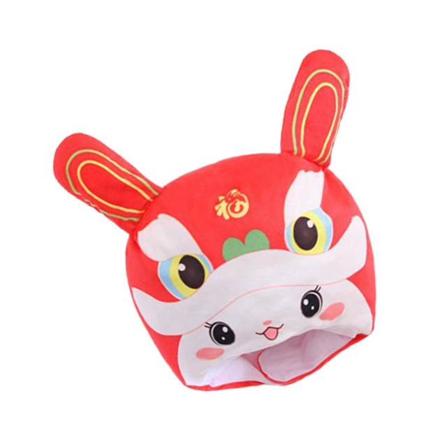 Lion Rabbit Plush Hat Creative Gift Headwear Winter for Festival Dress