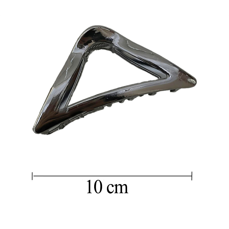 Punk Metall Gold Silber schwarz Haar Zubehör Krallen clips für Frauen Modeschmuck geometrische Dreieck fangen Krabben Kiefer Kopf bedeckung – Detail 1