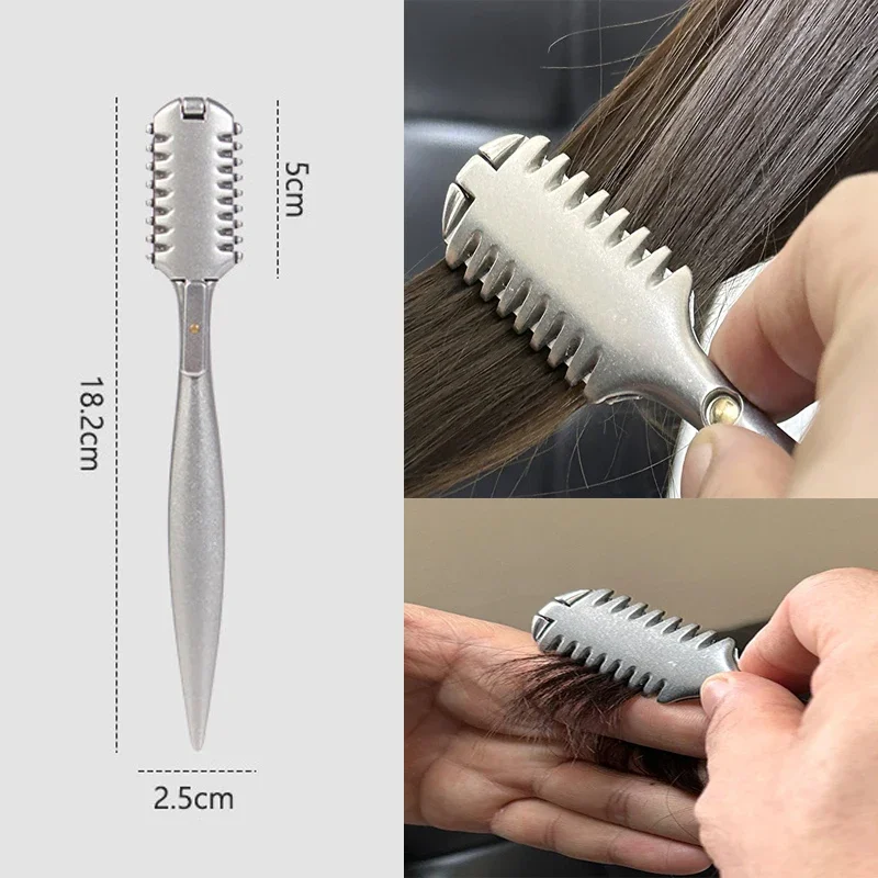 Best of New Double Side Thinning Razor Zinc Alloy Barber Manual Shaving Razor For Saon Professional Hair Cutting Knife Holder Salon Tool Reviews & Tips