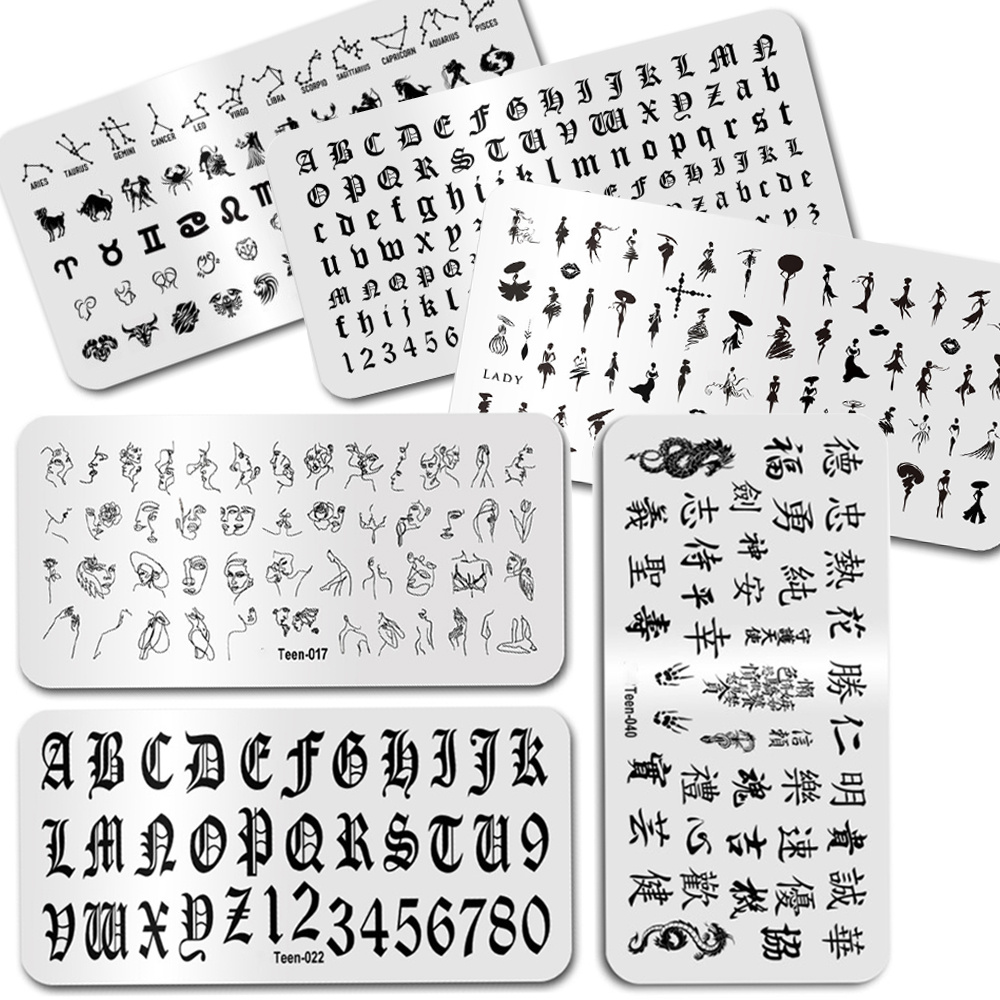 Best of Stainless Steel Abstract Face Nail Art Templates Stamping Plate 12*6cm Sexy Girl / Snake / Dragon / Letter Printing Stencil Nail Tool Reviews & Tips