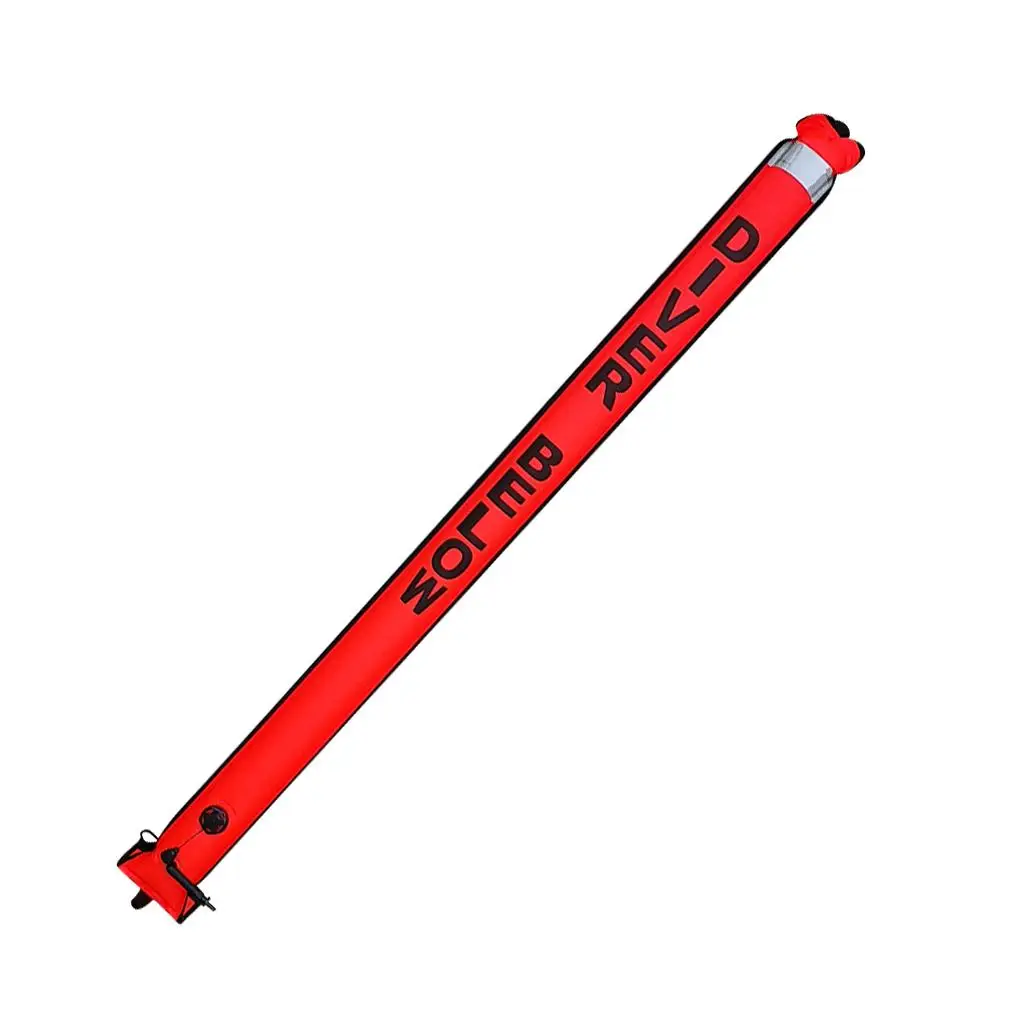 Professional Surface Marker Buoy Folding Freediving Safety Sausage SMB Red