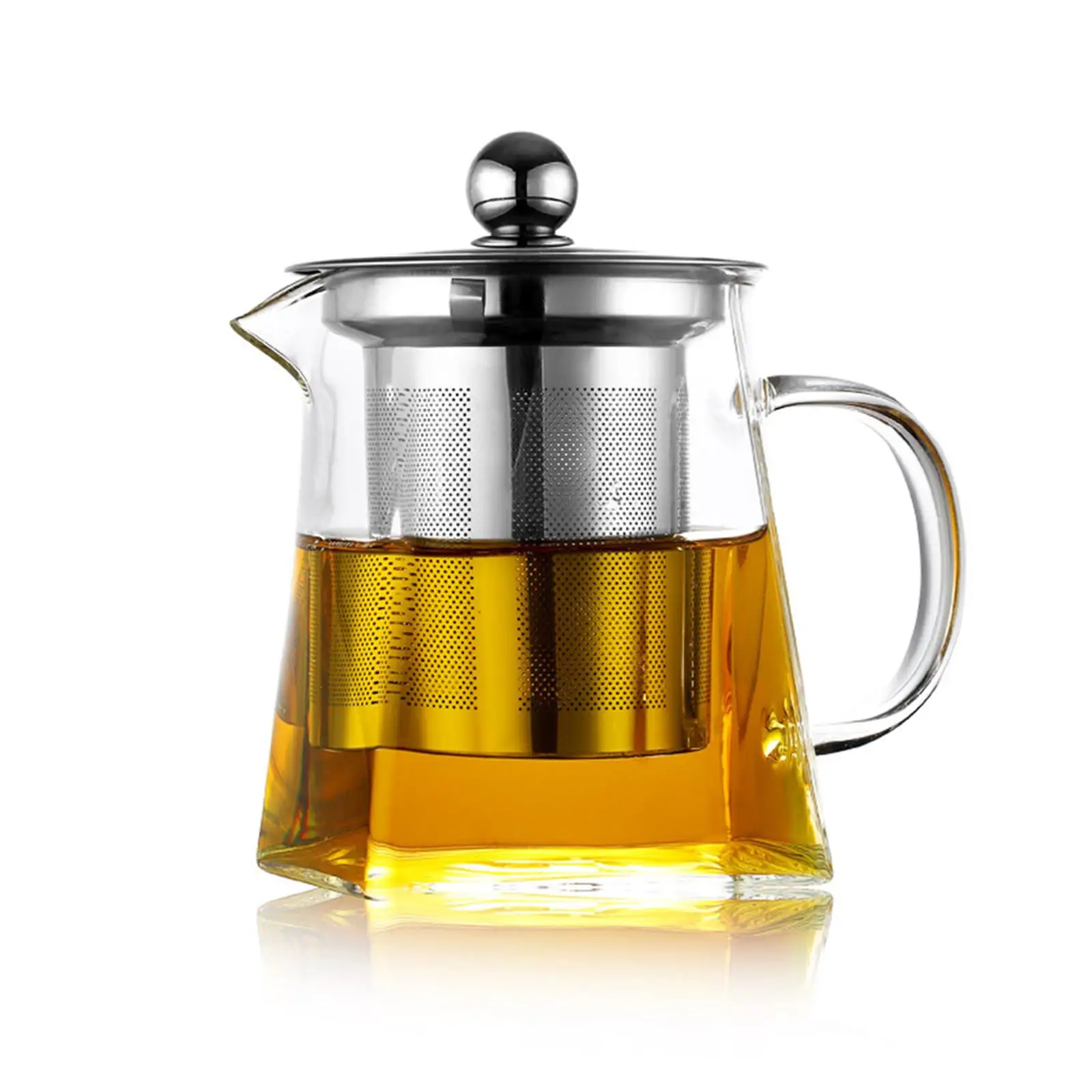 Heat Resistant Glass Teapot with Removable Filter for Restaurant Loose Tea