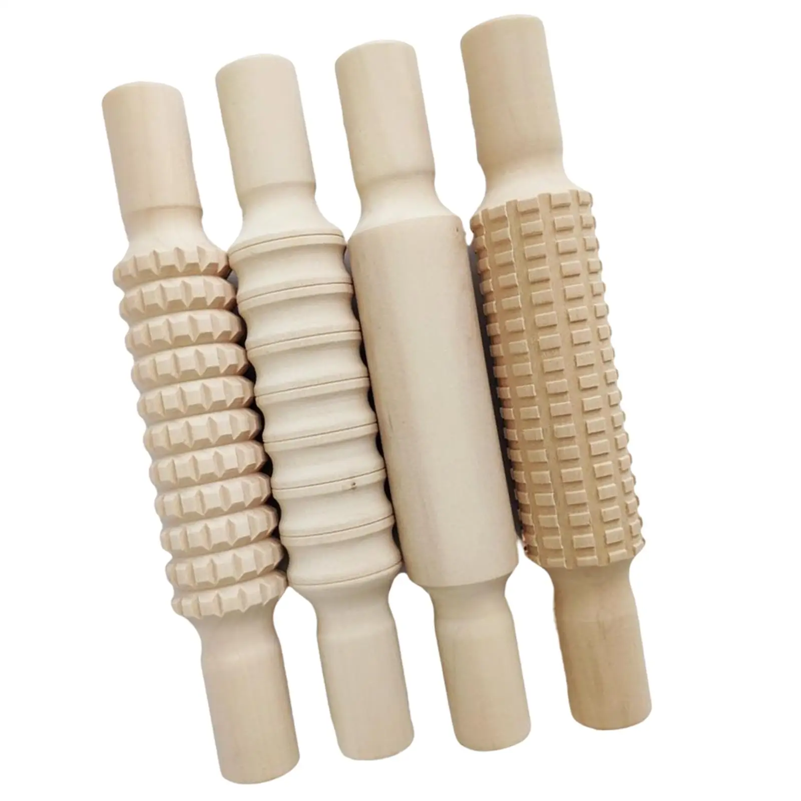 4Pcs Wooden Clay Rolling pin Clay Accessories Tools Children Gift Clay Modelling Roller Sticks