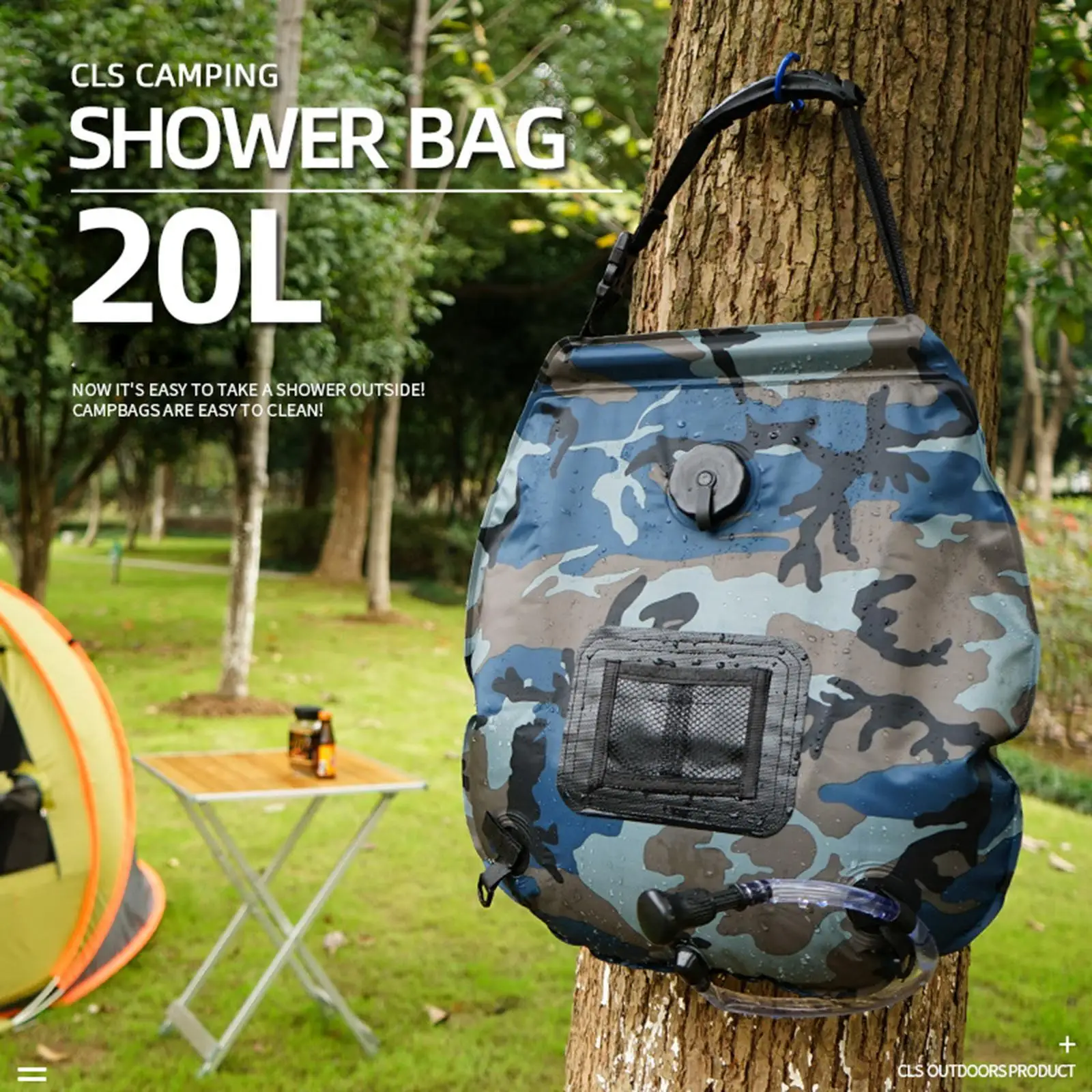 Outdoor Portable Lightweight Camp Camping Shower Bag with Water 