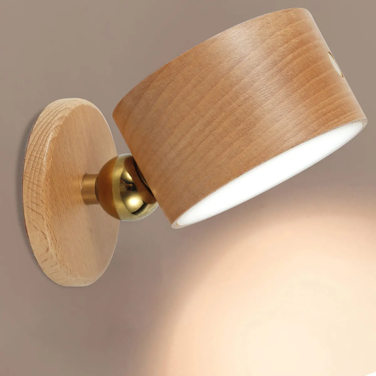 V2com USB Wooden Wall lamp Desk Lamp Touch Dimming LED Night Light 360° Rotating Eye Protection Atmosphere Magnetic Bedside Lamp uae dubai jusinhellife