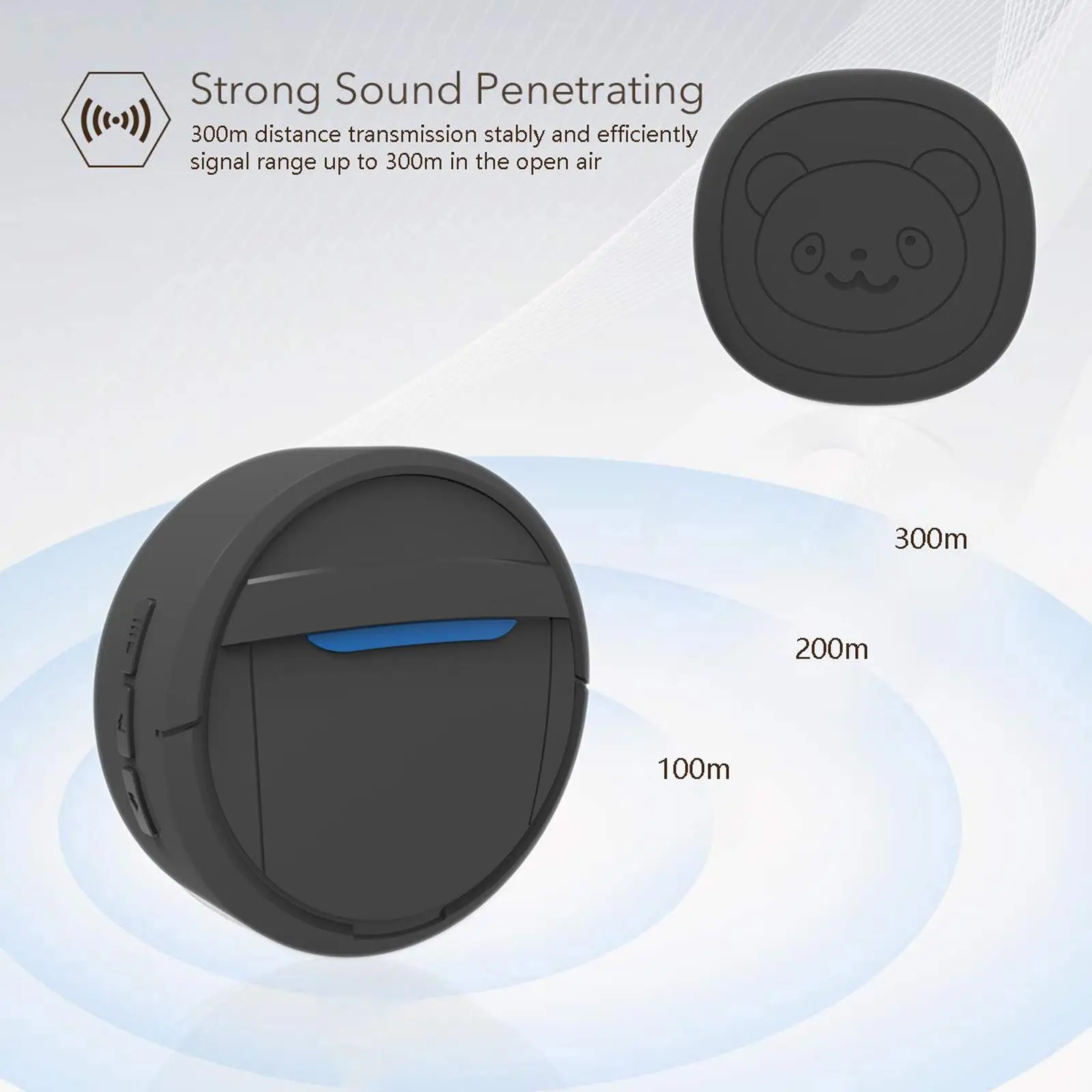 Waterproof Dog Door Bell 984ft Long Range Included Receiver and Transmitter 55