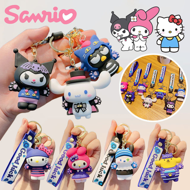 Sanrio Keychain Charm Kuromi Keyring Cinnamoroll Car Key Ring My Melody  Accessories Bulk Wholesale Pochacco Backpack Pendant Toy - AliExpress