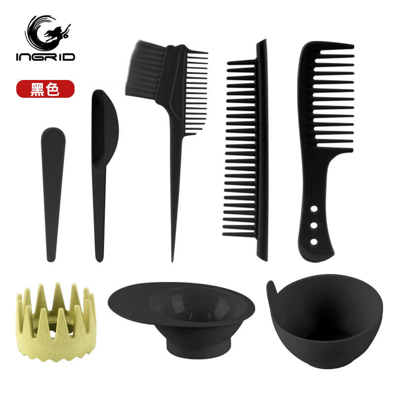 Description Picture 3 of itemAmazon Hairdressing Comb Tool 8-Piece Set Hairdressing Supplies Baking Oil Dyeing Bowl Dyeing Brush Hair Gallery Hot Dyeing Set