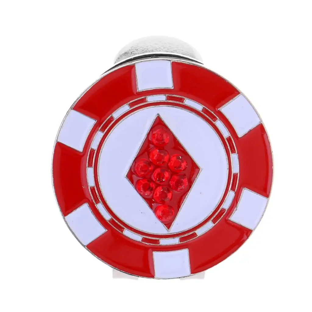Sturdy Heart Pattern Magnetic Golf Ball Marker Clip On Golf Cap Visor Gift Red