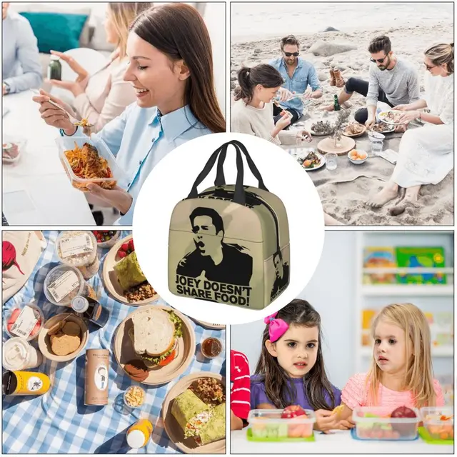 YiFudd Keep Warm Lunch Bag Food Container Storage Mixing Bowl Set Handbag  Aluminum Foil Belt Lunch Bag Lunch Box With Portable Three Spaces 2
