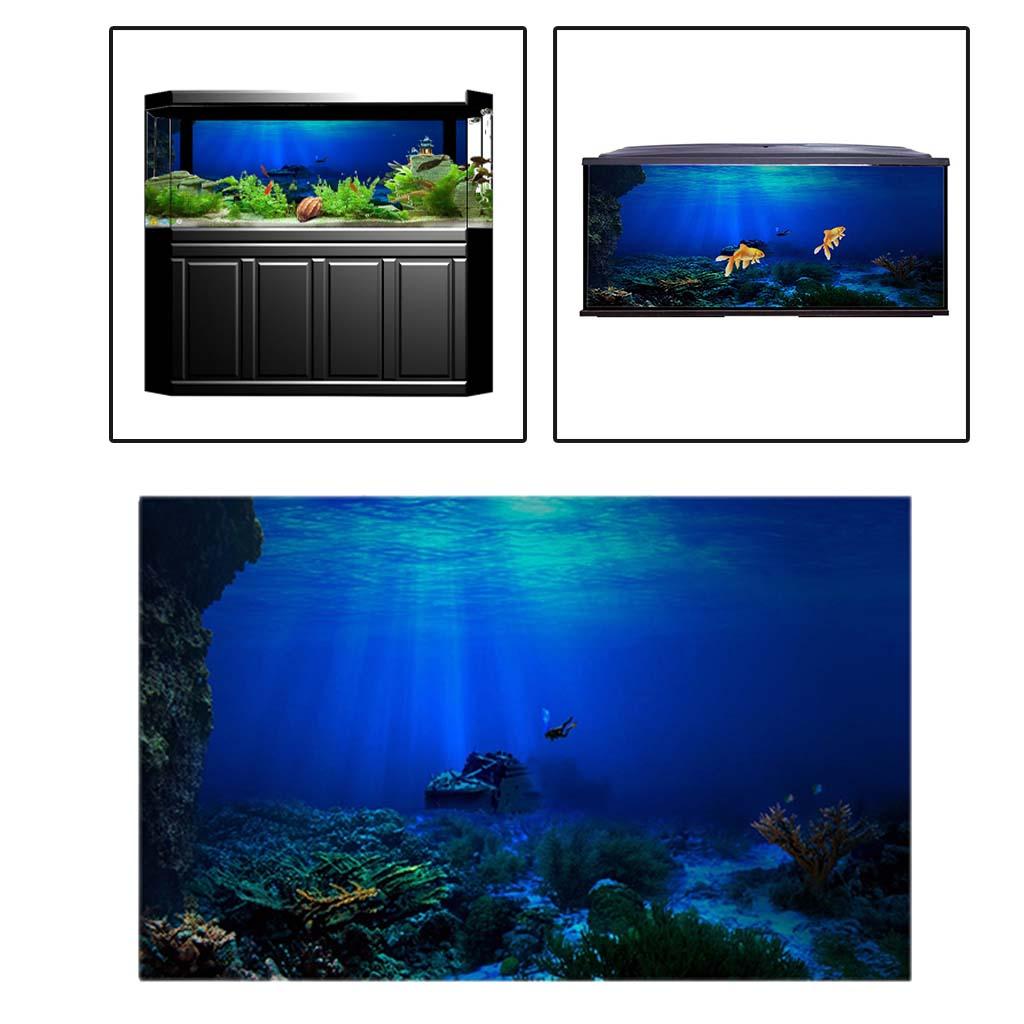 Aquarium Background Poster Backdrop Wallpaper Underwater World Fish Tank 3D