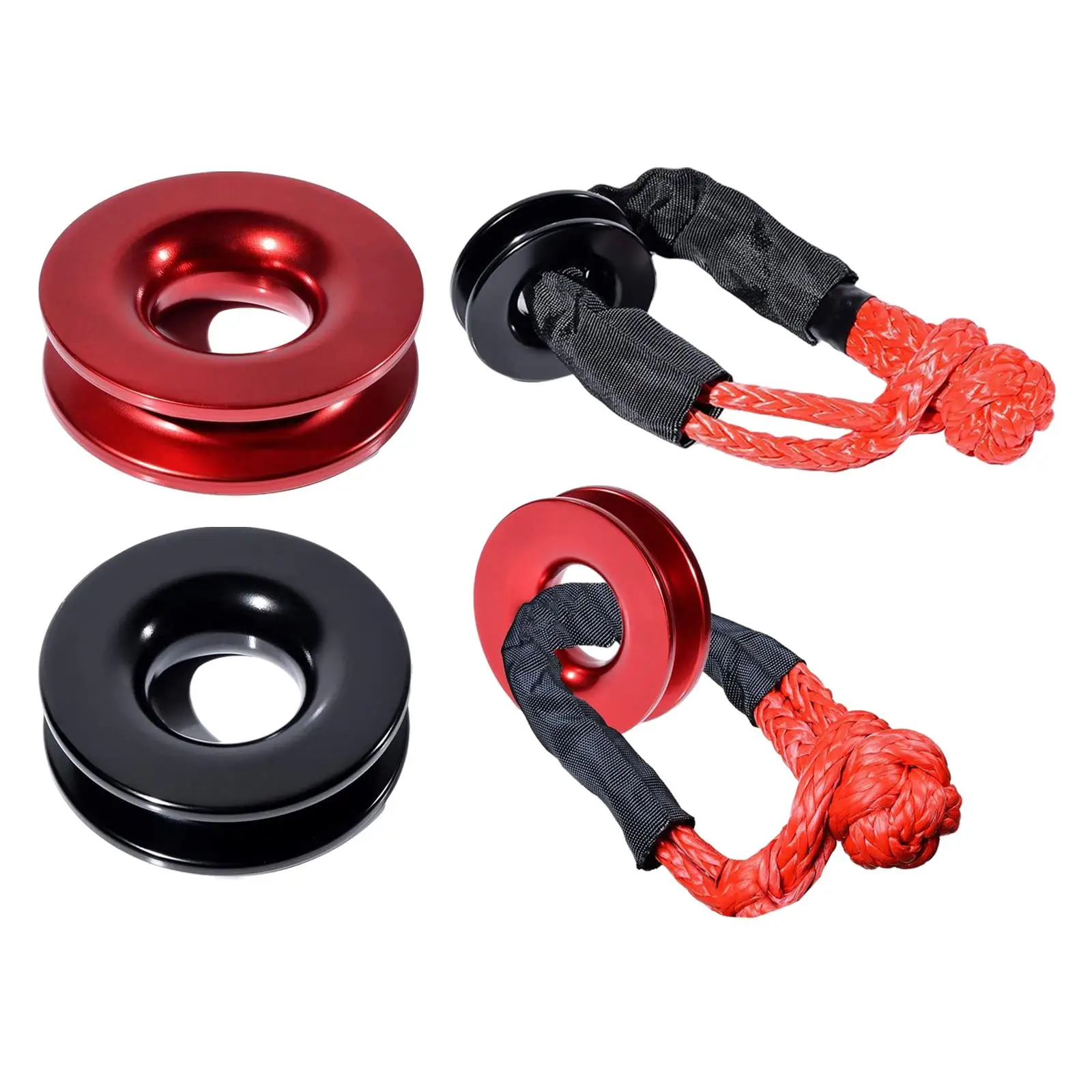 Car Recovery  38000 lbs Durable Car Breakdowns Vehicles Towing Winch Soft Shackle Snatch  Block Depot Boat Cars Marine