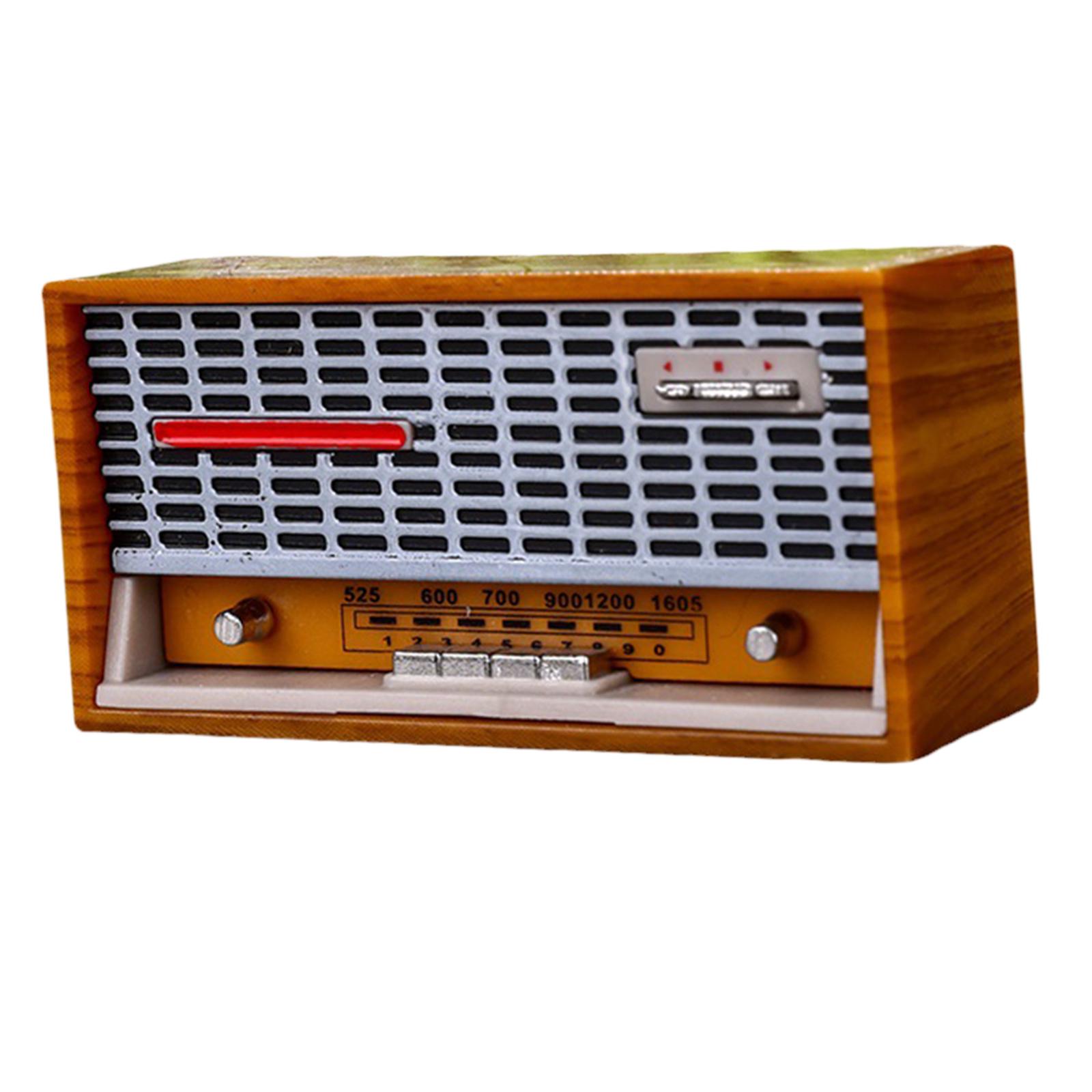 Miniature Radio Cassette Record Player for 1:8 Dollhouse Decoration Toys