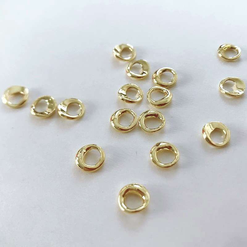 20Pcs Nail art Legierung Strass Japanischen Retro Unregelmäßigen Ring Design Nagel Legierung Edelstein Steine Für Maniküre Nagel DIY Handwerk – Detail 4