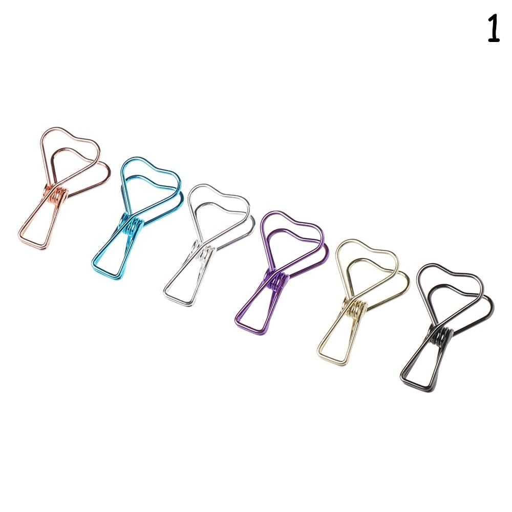 Hollowed Out Metal Binder Clips - 6PC Office Paper Organizer Set