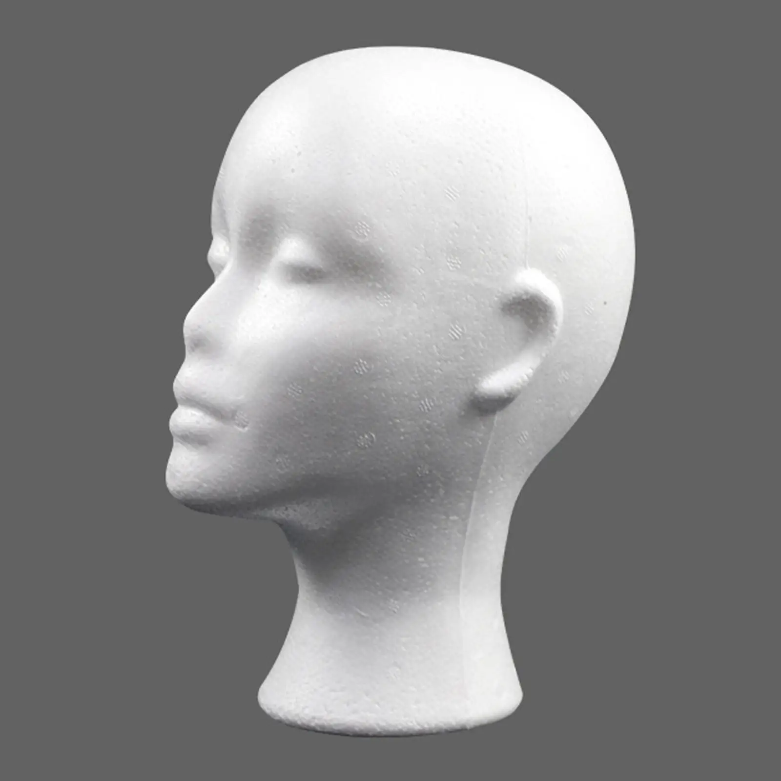 Female Styrofoam Mannequin Head Wig Head Display Lightweight Manikin Foam Head Style Model and Display Hair Hats and Hairpieces