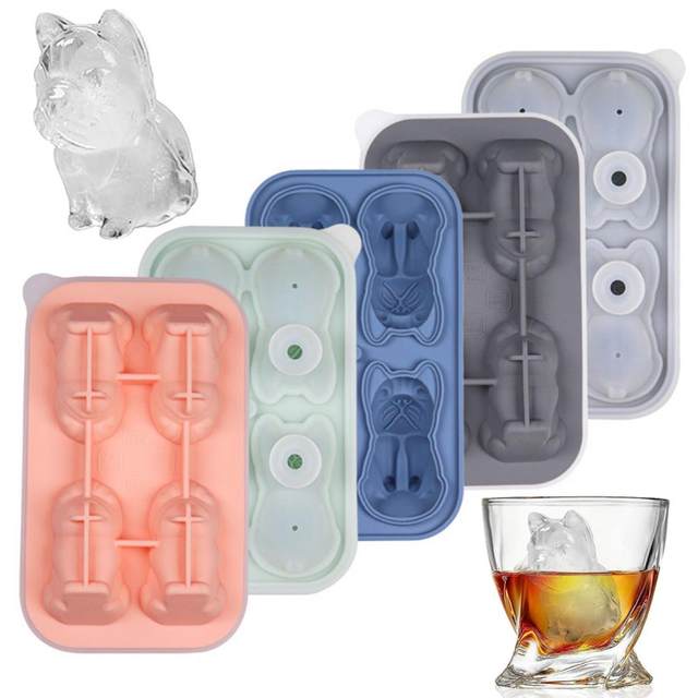 Dream Lifestyle Conversation Starter Ice Cube Tray Silicone Ice Tray for  Dogs Silicone Bulldog Ice Cube Tray Quick Release Fun Functional Mold for  Drinks for Dog 