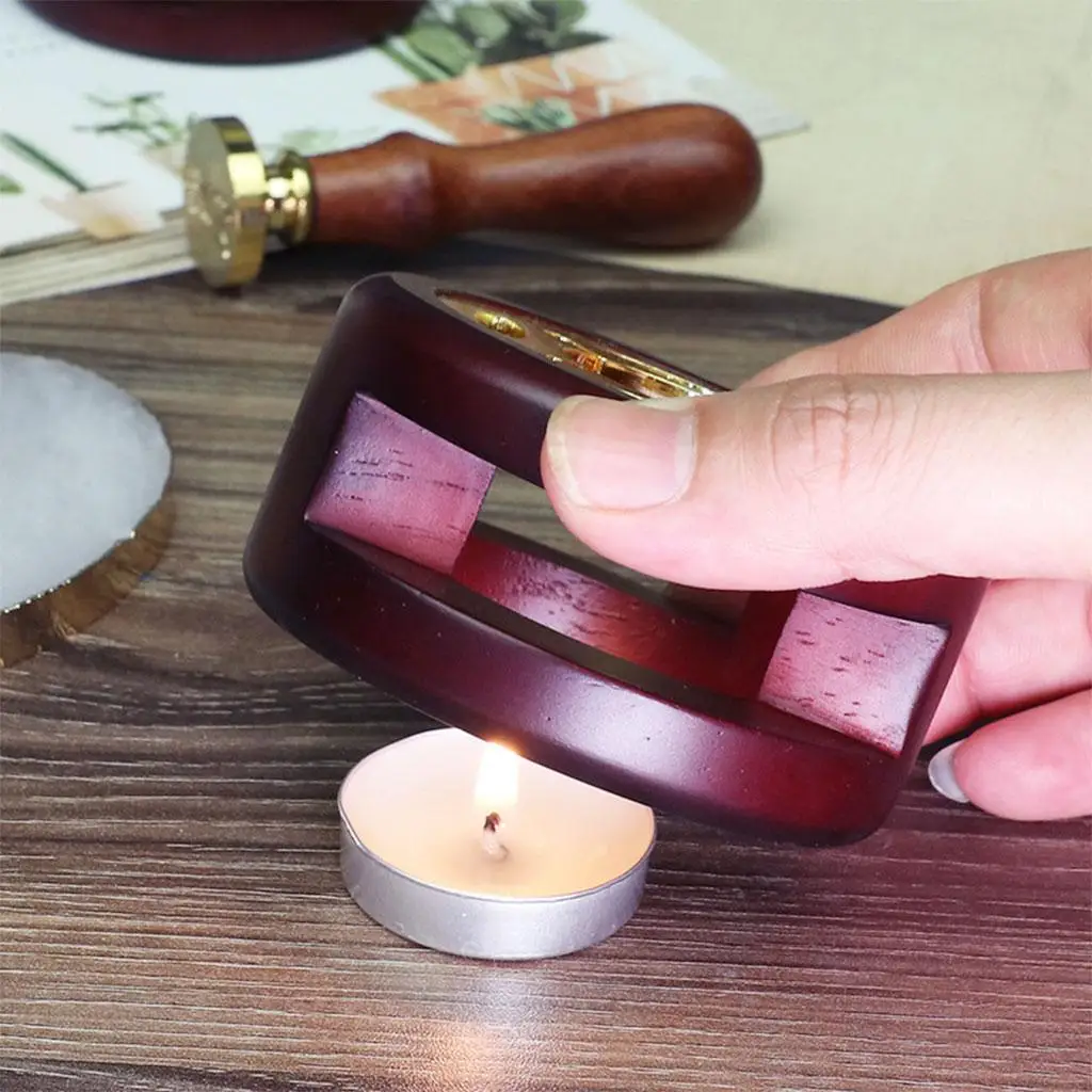 Retro Wax Seal Melting Furnace Melt Wax Decorative Gift Sealing Wax DIY Tool Wood Furnace Wax Pot for Hobby Candle Arts Crafts