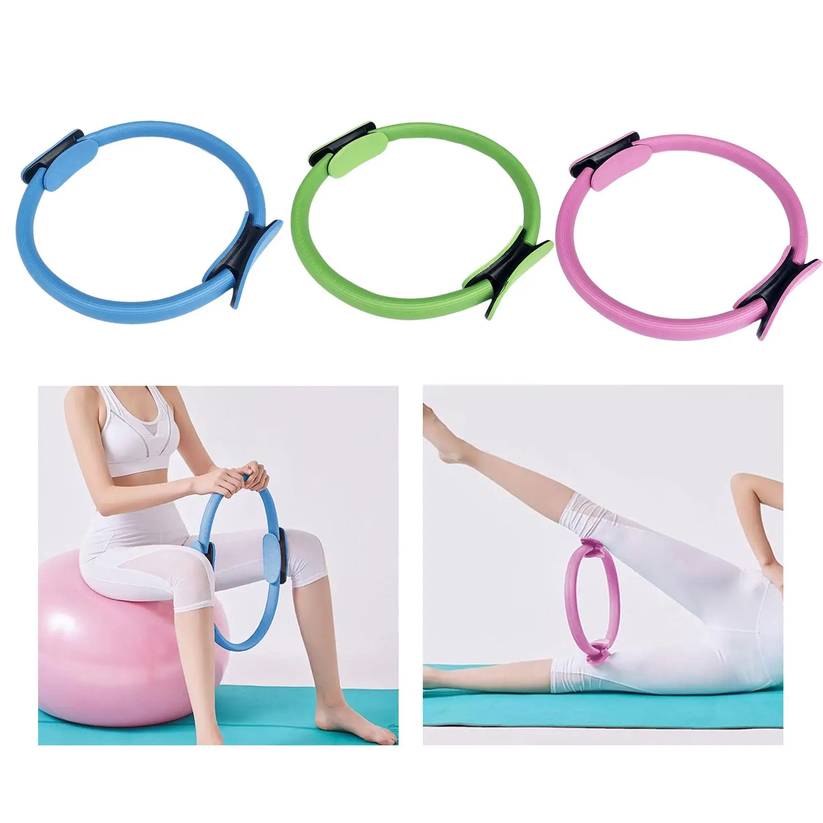 Flexible Pilate Circle Ring Exercise Fitness Equipment Yoga 14.96inch Resistance Wheels for Arm Training Women Men Inner Thigh