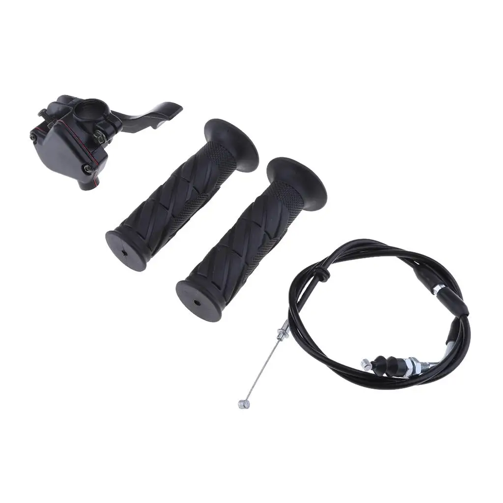 7/8 inch 22mm Twist Grips & Thumb Throttle & Cable Replacement for ATV