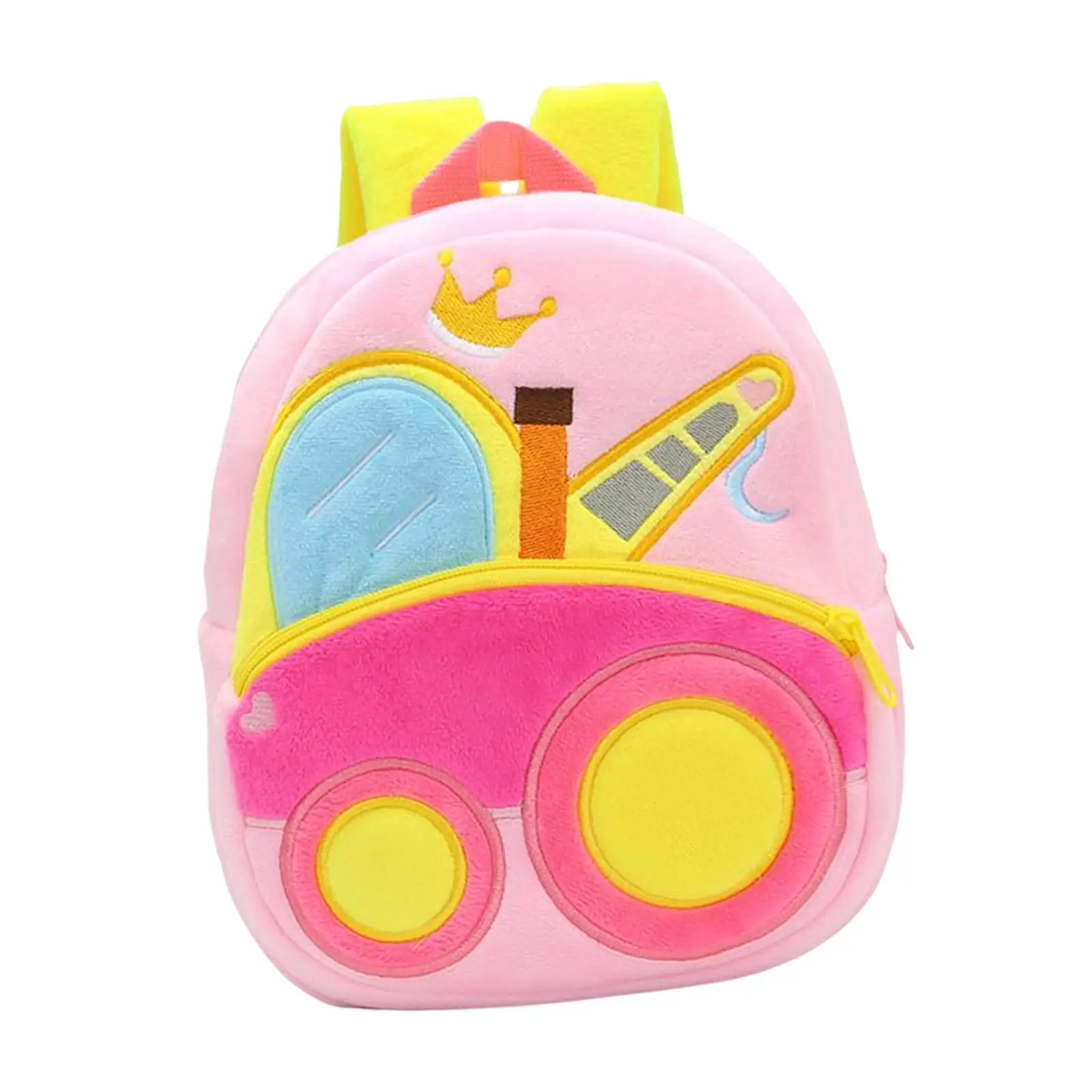 Engineering Vehicle Theme Kids Backpack School Bags Bookbag Toddler Book Bag for Travel Nursery Children
