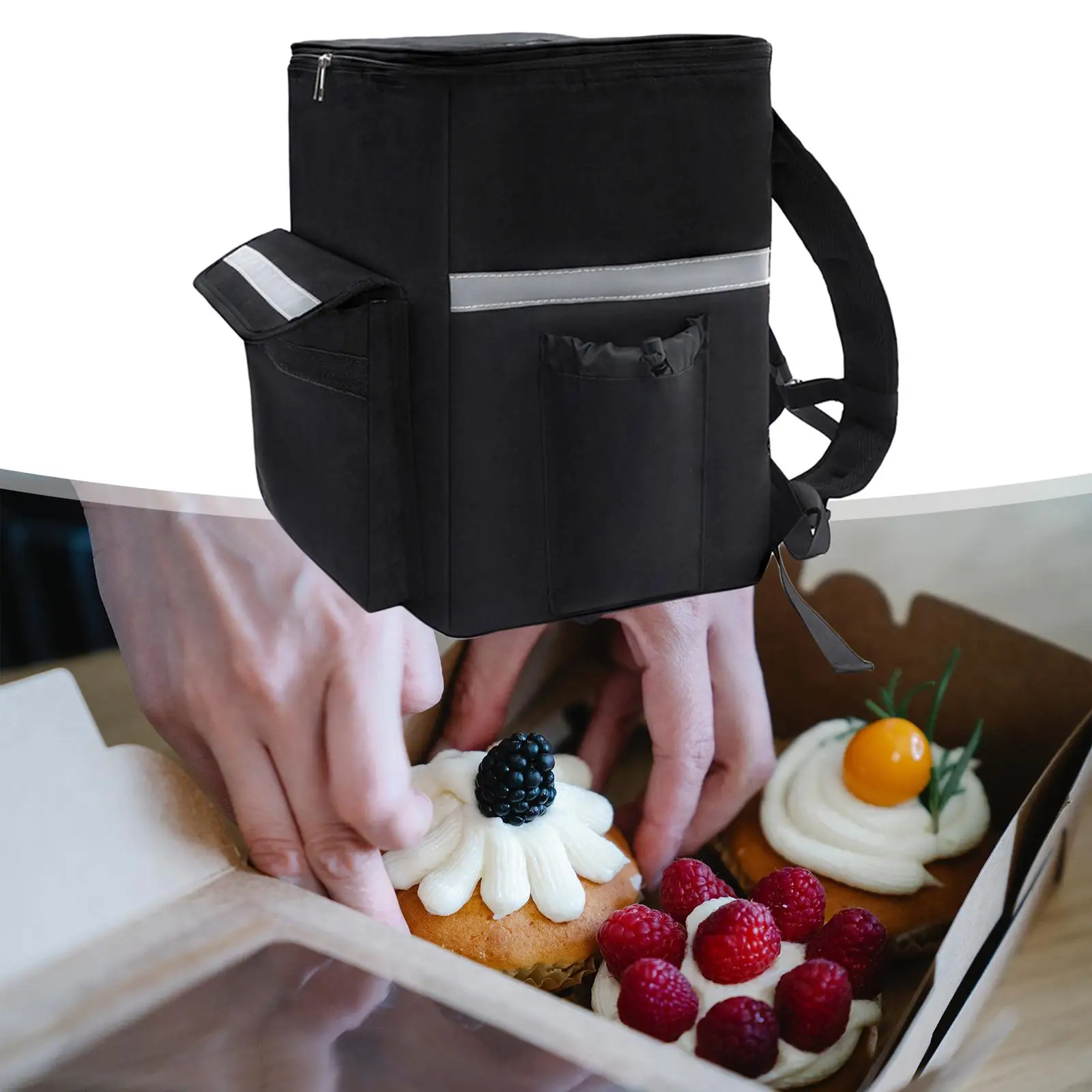 Thermal Food Delivery Bag Waterproof coolers Bag for Travel Camping Festivals