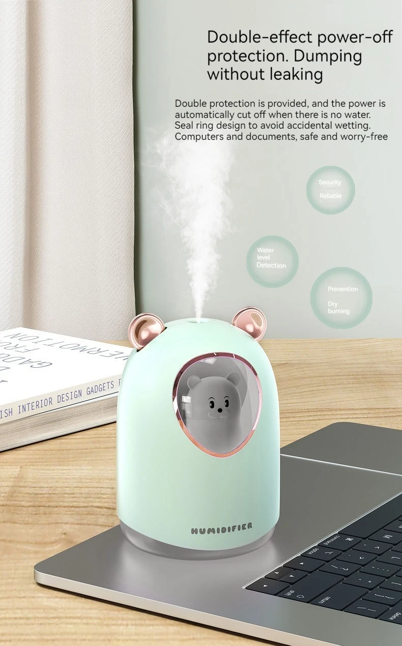 Title 7, New cute pet cute bear humidifier USB mini car ...