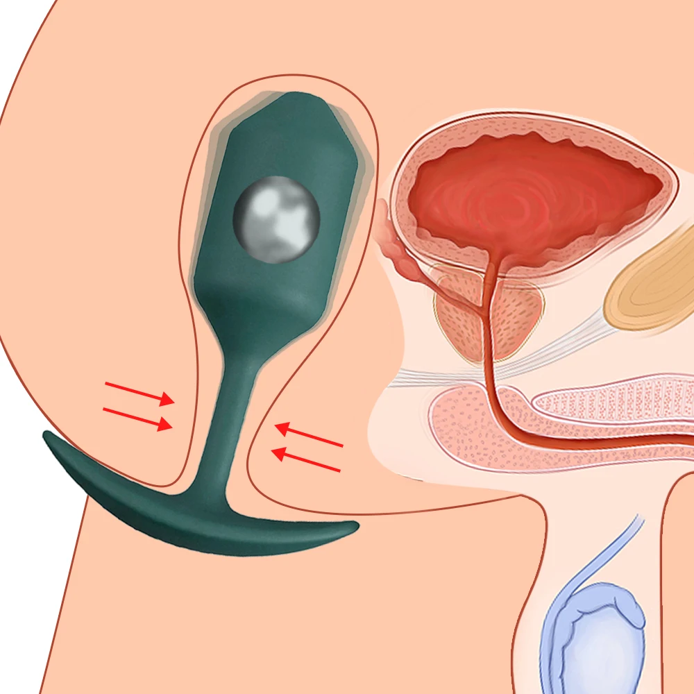 Анальная пробка для взрослых, Силиконовый анальный насос со стальными  шариками, мужской массаж простаты, Анальный пробка для мужчин и женщин,  секс-игрушки | AliExpress