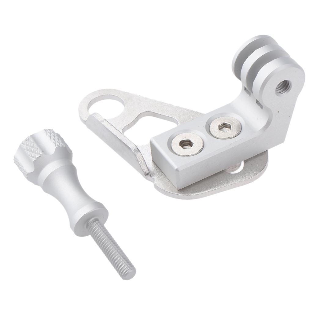 Universal Aluminum Motorcycle Left Camera Mount Bracket for Silver