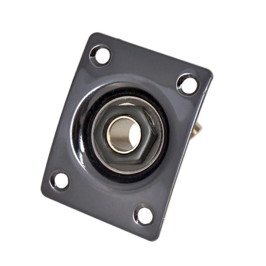  Plug   with Screws Rectangle Shape Kit for Electric Bass Guitar