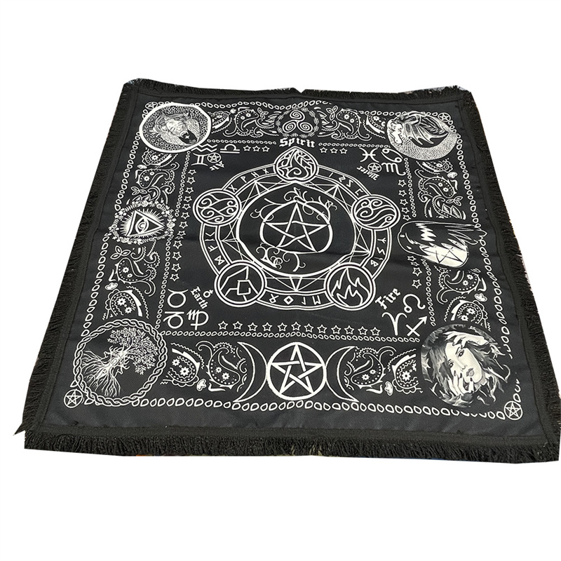 Baumwolle Pentagramm Stoff Astrologie Tarot karten Wahrsagerei Tischdecke für Brettspiel Zubehör – Detail 1
