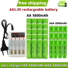 The latest AAA 1.5V 8800mAh rechargeable lithium-ion battery is used for watches, LED lighting, microphones, and free shipping