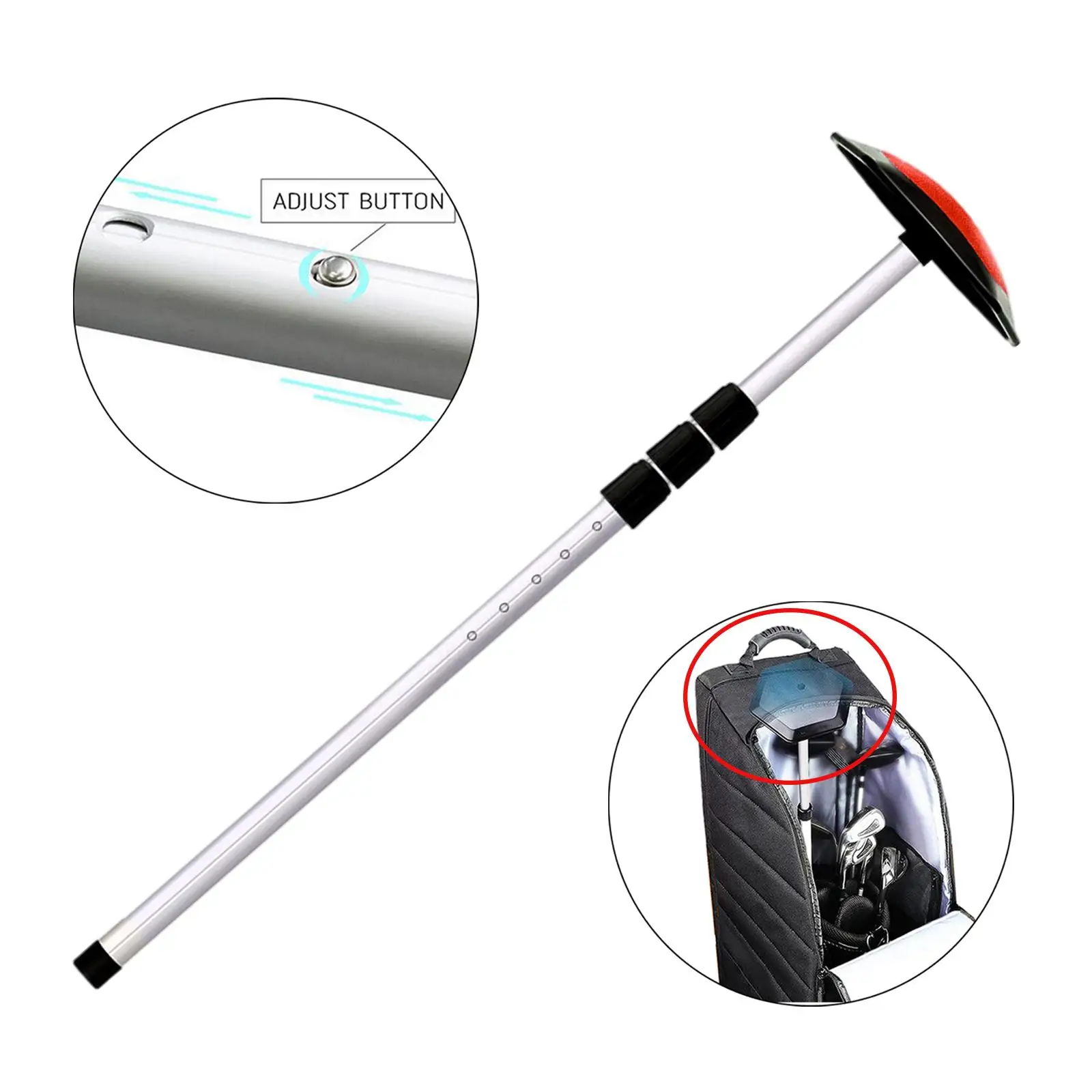 Aluminum Golf Club Bag Support Arm Rod for Travel Cover Protector Stick