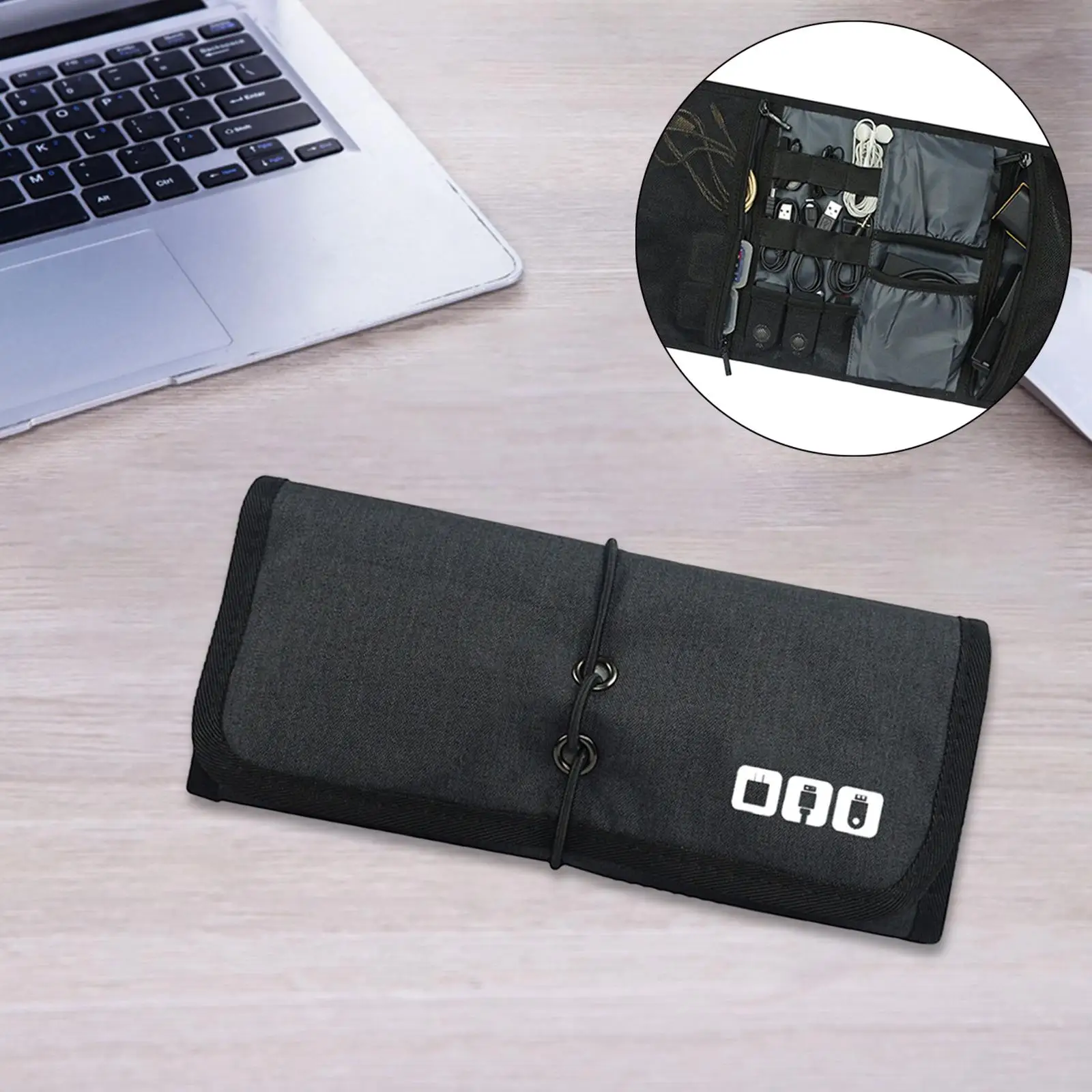 Portable Multifunction Pouch Travel Small Cable Organizer Bag Electronic Organizer for Hard Drives Card Phone USB Earphone