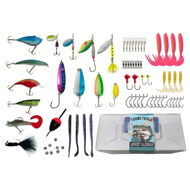 Fishing Tackle Advent Calendar 2024 Creative Fishing Accessories with Lures  Set Drop ship