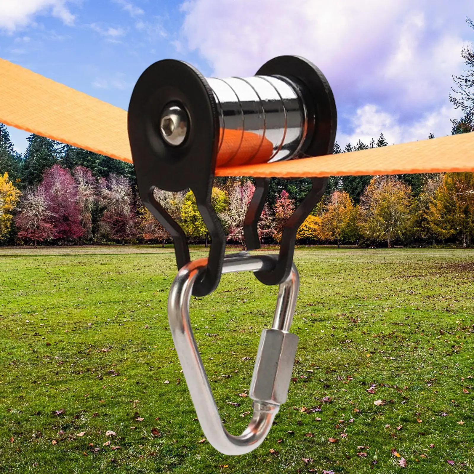 Durable Slackline Pulley Zipline Outdoor Toys Fitness Equipment Backyard Kids Sports Zip Line Kit for Campground Lawn Children