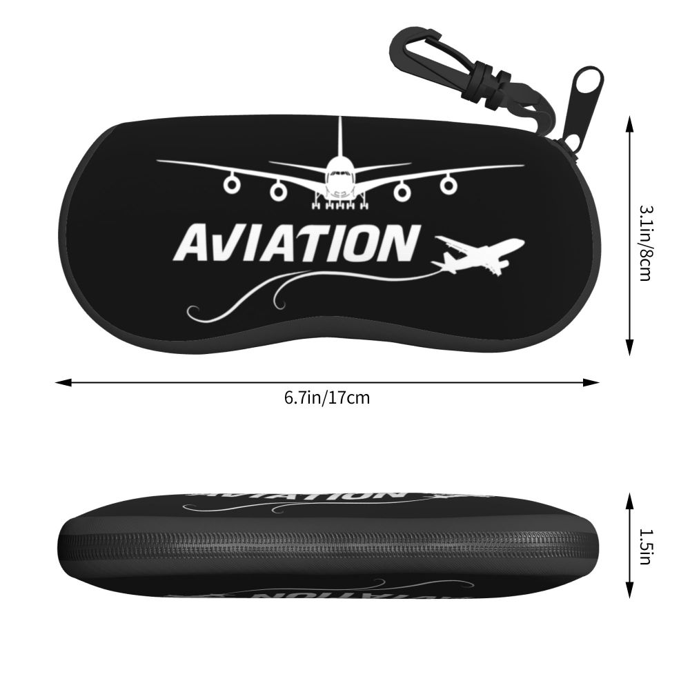 Custom Born To Fly Captain Stripes Sunglasses Soft Case Neoprene Zipper Pilot Air Fighter Shell Eyeglass Case Protective Box