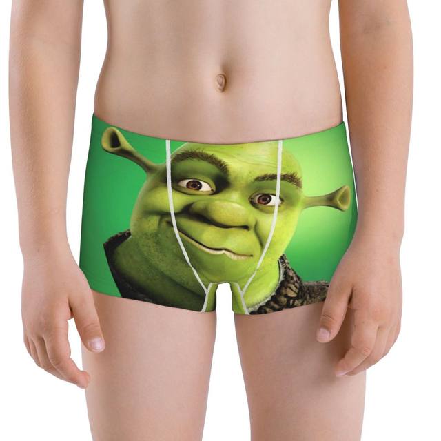 Man Boys Underwear Shrek Meme Anime Youth Briefs Boxers Teenage