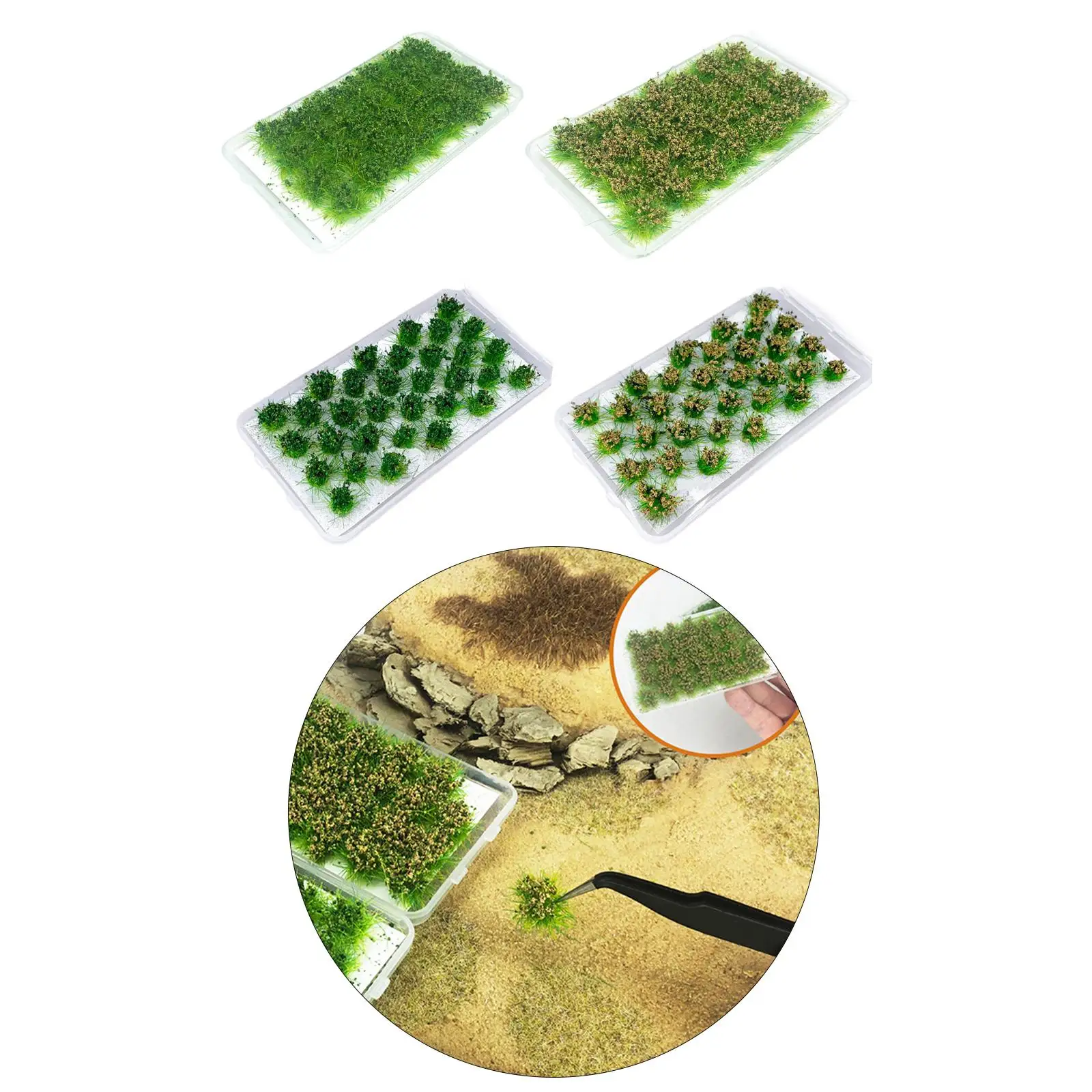 Bushy Miniature Grass Tufts Miniature Static Scenery Model Dioramas Gaming Terrain Modeling Artificial Grass Cluster Grass Tufts