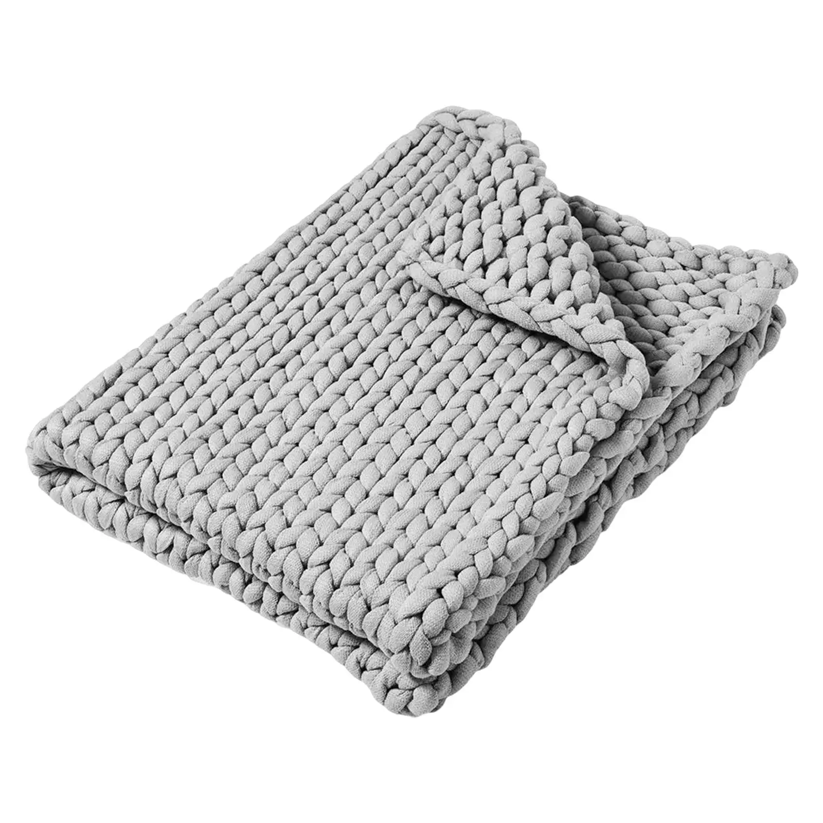 Handmade Chunky Knit Blanket Warm Knitted Blanket Throw Blanket Thick Blanket for Bedroom Couch Indoor Sofa Decor