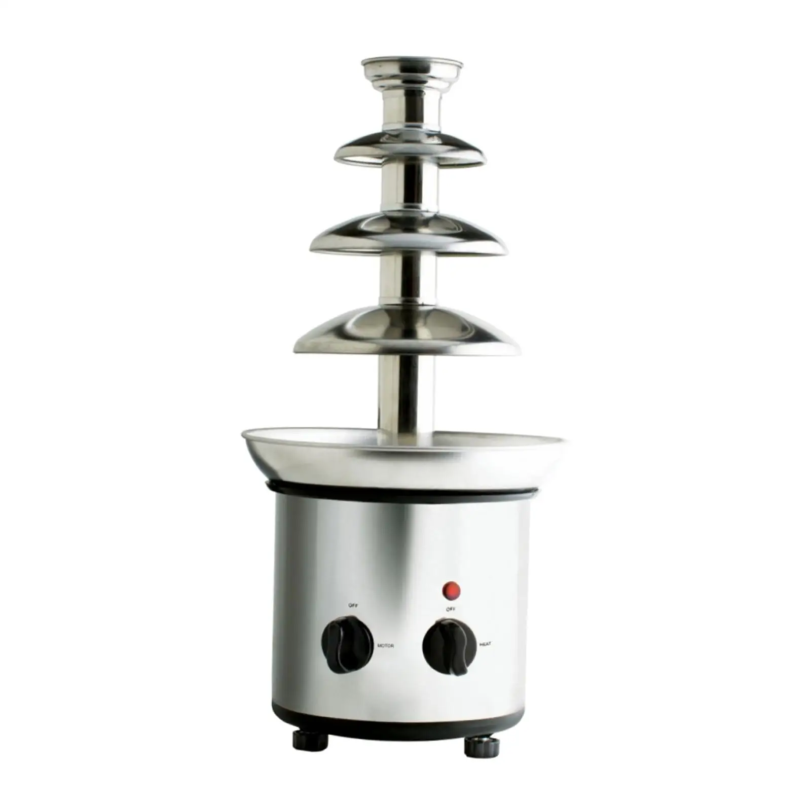 35-Ounce Stainless Steel Chocolate Fondue Fountain with Four Layers Creative Design for BBQ Sauce Ranch Liqueurs