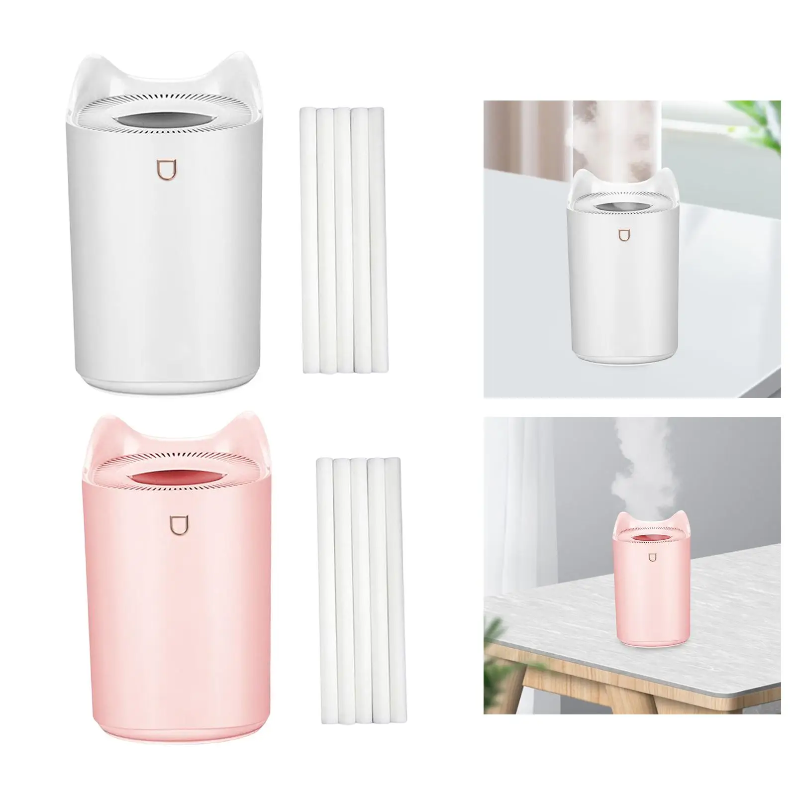 Portable Air Humidifier Essential Diffuser Oil Night Light Mute