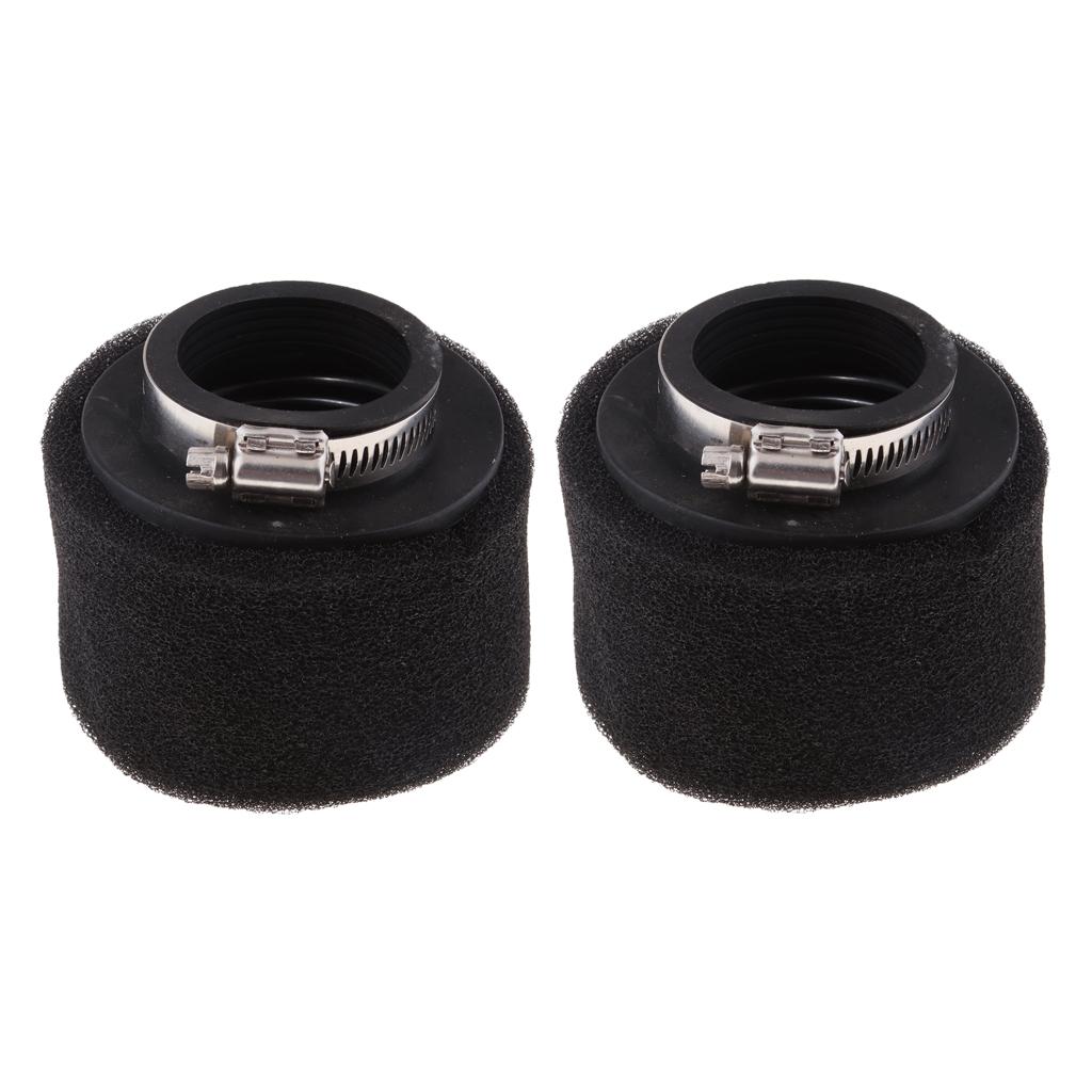 2pcs 48mm   Foam Air Filter Pod Clamp On Cleaner Straight for 150cc