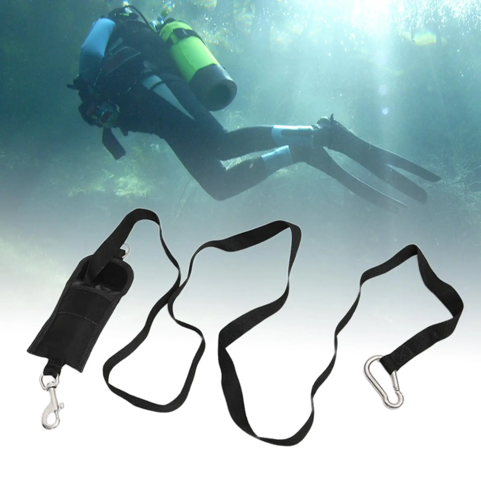 Scuba Diving  Line with Swivel Snap Clips Anti-Lost Safety Diver Diving Rope