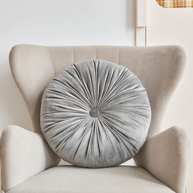 Round grey hot sale throw pillow