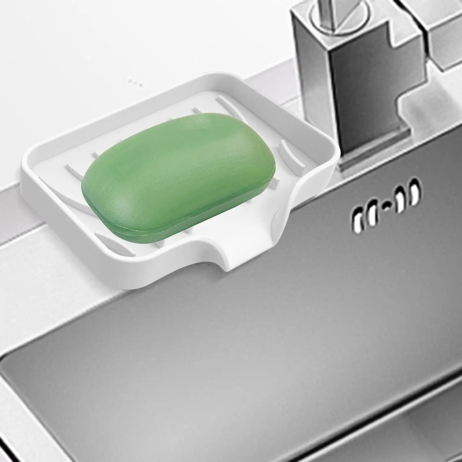 Soap Dish No Slip Storage Case with Drain Silicone Soap Holder Soap Box for