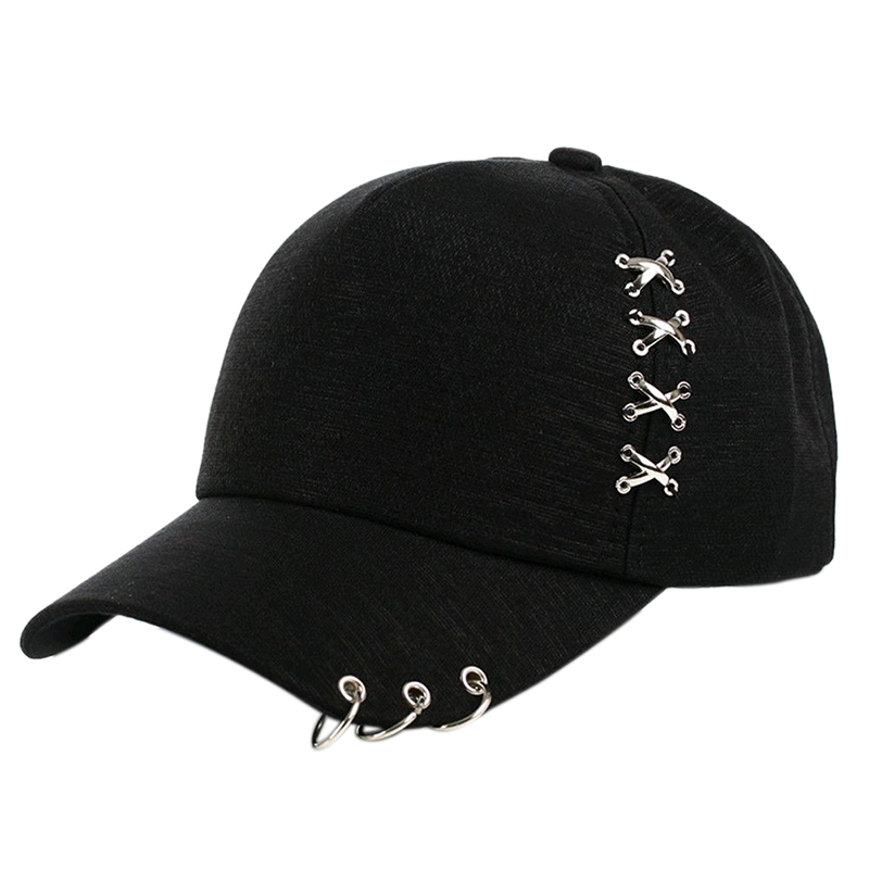 Title 3, KPOP Hat Piercing Ring Baseball Adjustable Cap...