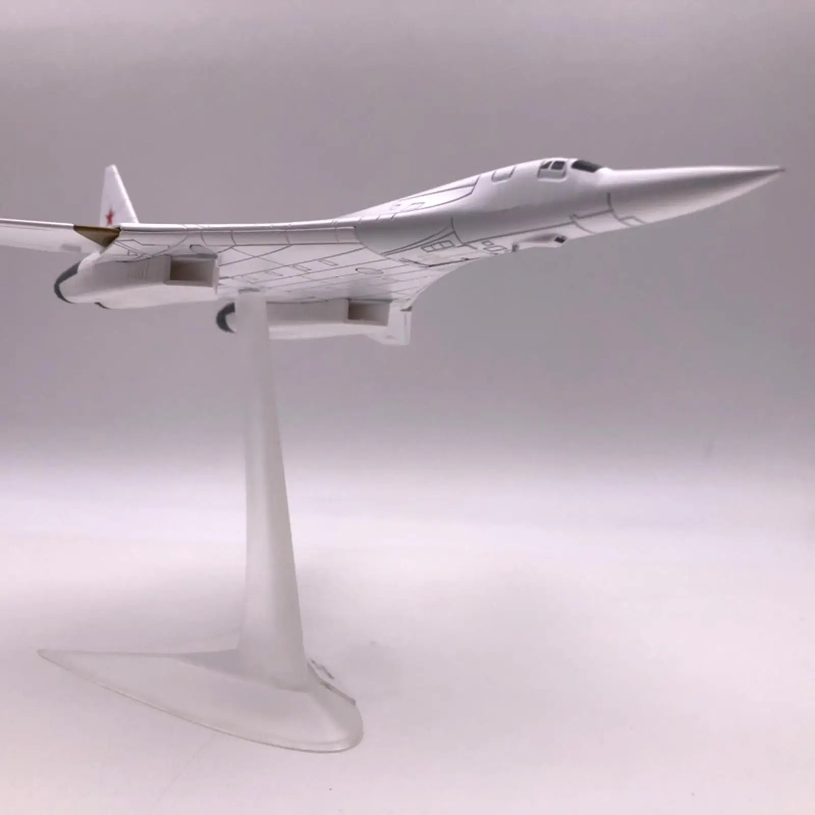 1:200 Aircraft Decoration Collectibles Durable TU160 Alloy for Adult Kids