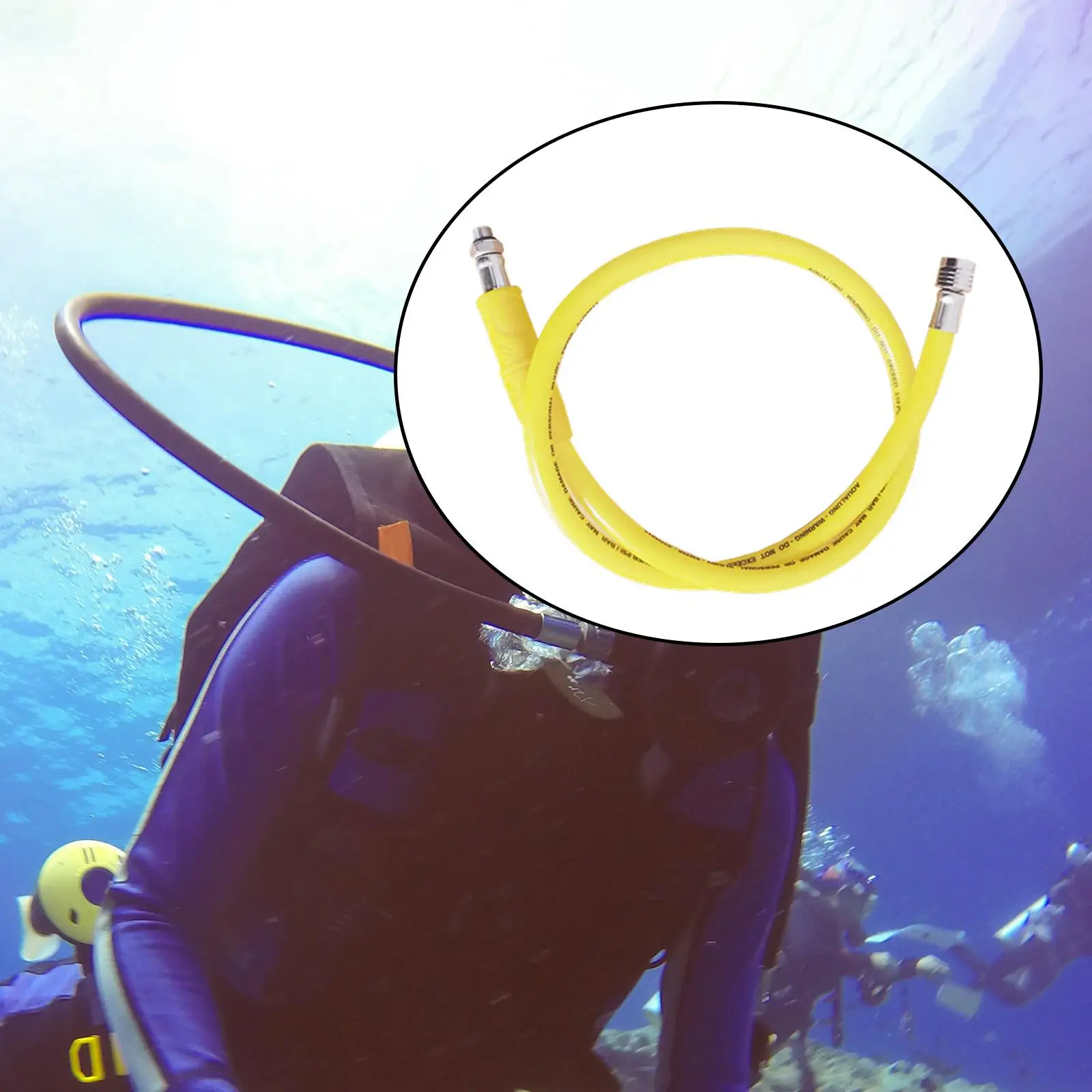 Scuba Diving Regulator Diving Breathing Tube Submersible Medium Pressure Hose for Diving Equipment